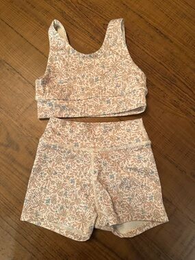 Rylee + Cru Cream Floral Kids Matching Set